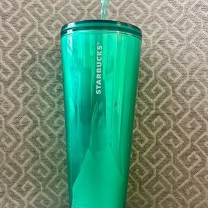 Starbucks Teal Tumbler with Clear Straw